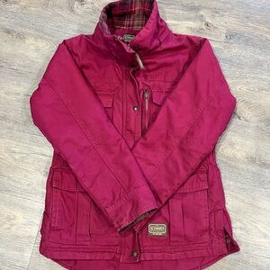 Schmidt Red Women's Utility Jacket Flannel Lined - Sz Small